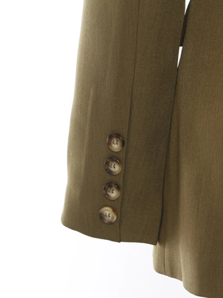 Женский блейзер EAM с V-образным вырезом и длинными рукавами