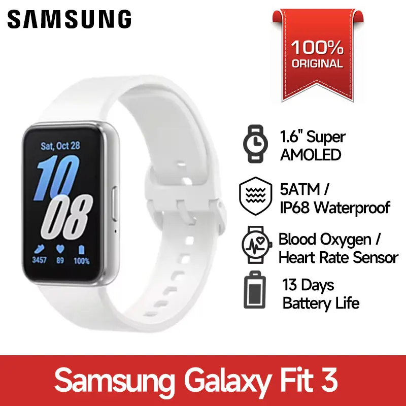 Смарт-Браслет Samsung Galaxy Fit 3 1 6 дюйма Super AMOLED дисплей пульсометр датчик кислорода в