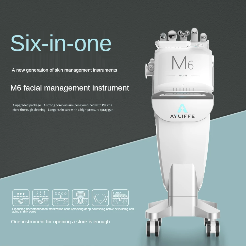 

6 in 1 High Quality M6 Hydrafacial Microdermoabrasion Face Cleaning Hydra Facial Jet Peel Facial Machine Professional For Spa