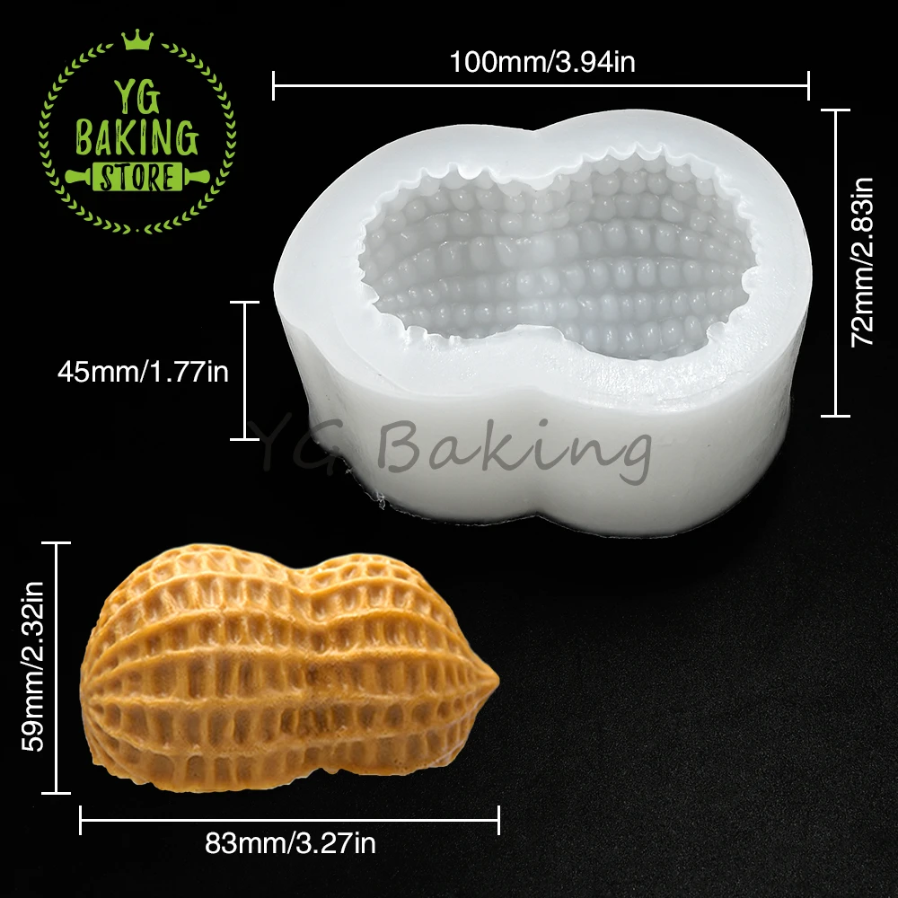 3D силиконовая форма для имитации арахиса, французский десерт, форма для шоколадного мусса, инструменты для украшения торта, формы для выпечки, сделай сам, модель гипсовой свечи