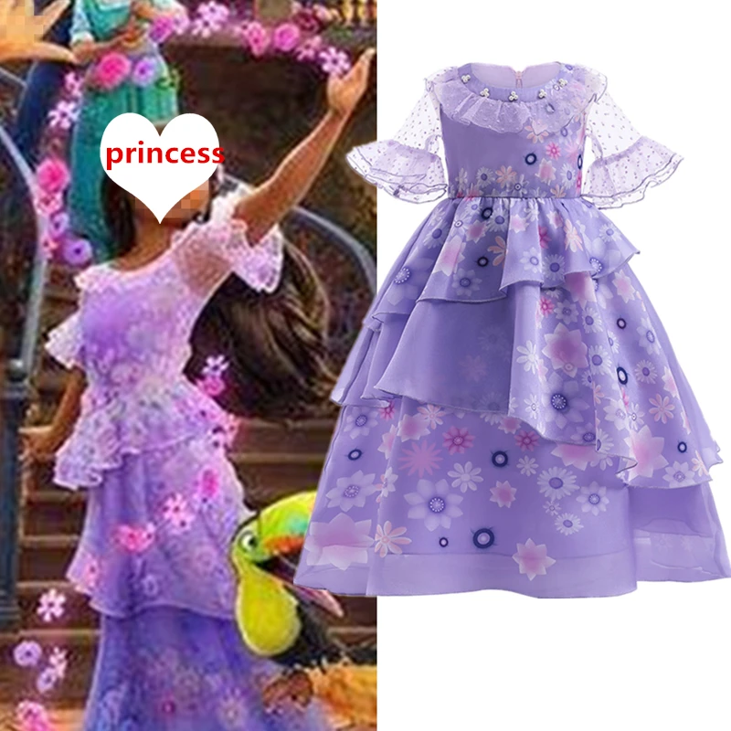 

Детское платье принцессы 2022, костюм для косплея эньканто, платье для девочки, нарядные платья для карнавала, Хэллоуина, дня рождения вечерни...