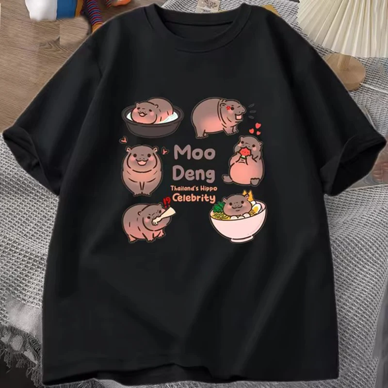 Moo Deng Bouncy Pig in Thailand Baby Hippo Khao Kheow Open Zoo Футболка Забавная футболка Moo Deng Мужская футболка с коротким рукавом (art.: 3920ca00cff96) - 3920ca00cff96