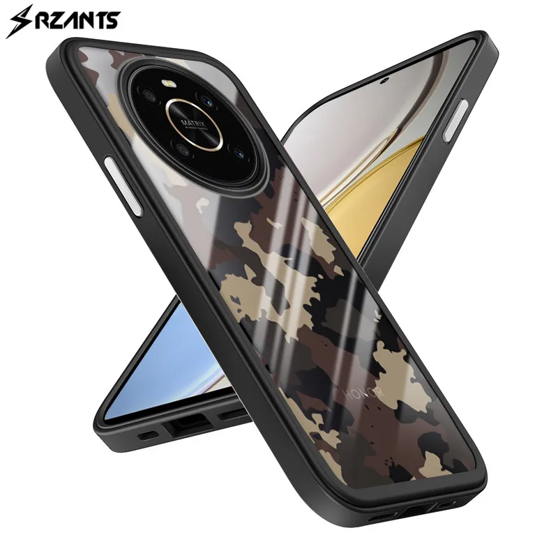 

Case for Honor X9 4G 5G Magic 4 Lite Rzants Army Camouflage Hard Back Silicone Edge Shockproof Back Cover