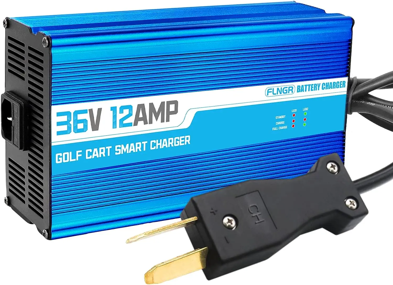 Volt Golf Cart Charger for Club Car,EZGO & (Lead-Acid),12 Amp Smart Charger with Trickle Charge,36 Volt Charger-Crowfoot Pl