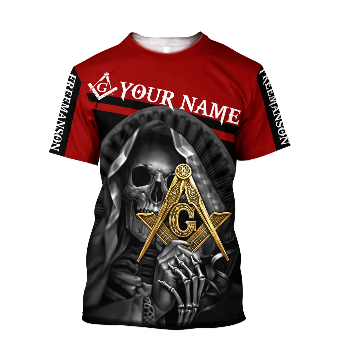 

Мужские камуфляжные футболки Freemason с 3D-принтом масонского черепа, повседневные Высококачественные футболки с коротким рукавом и круглым вырезом из молочного волокна