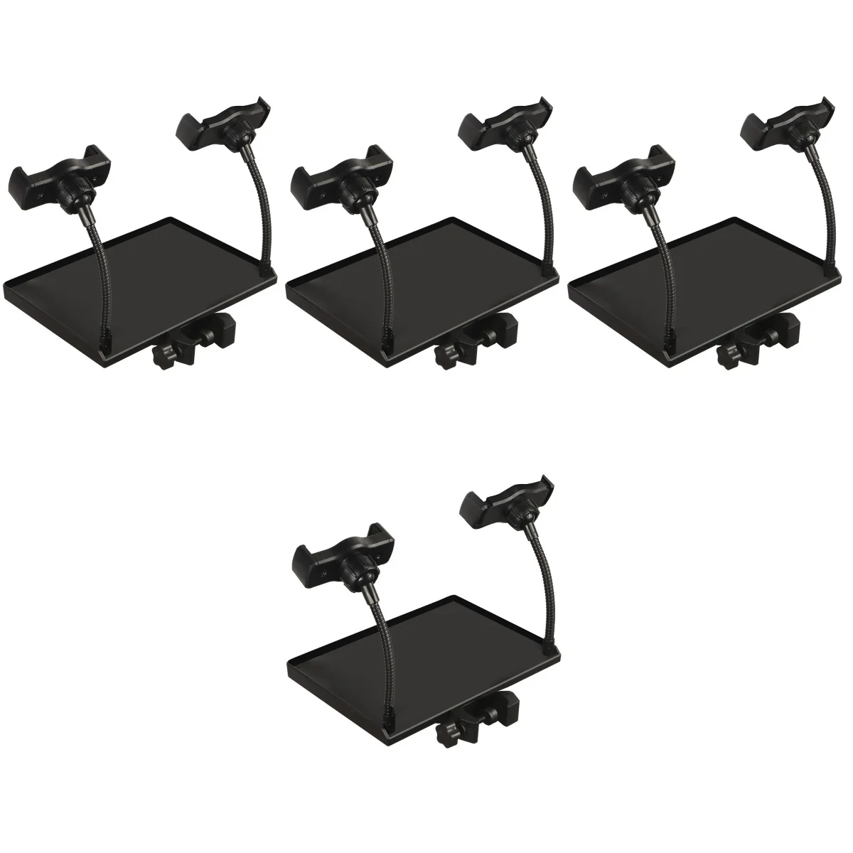 4pcs Microphone Sound Tray Mic Clamp Tray Sound Holder with Clip