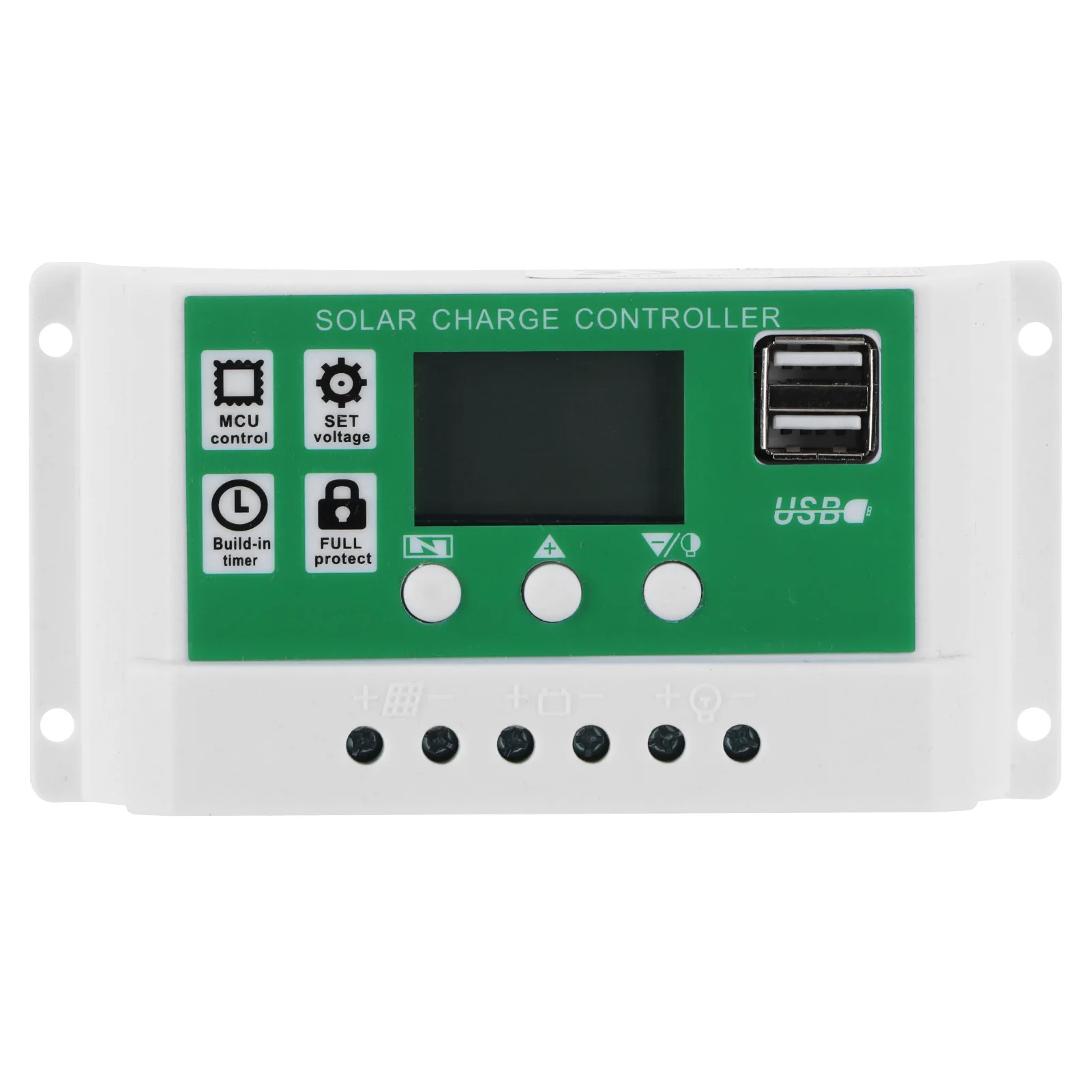 

LCD Solar Charge Controller Adjustable 10A 12V 24V PWM Charging Regulator Accessory