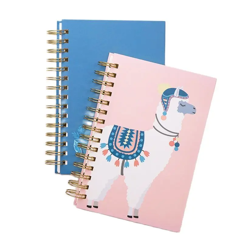 A5 Double Coil Notebook Cartoon Alpaca Cover Thickened Notepad Diary Homework This Student Office Study Stationery 158x210mm