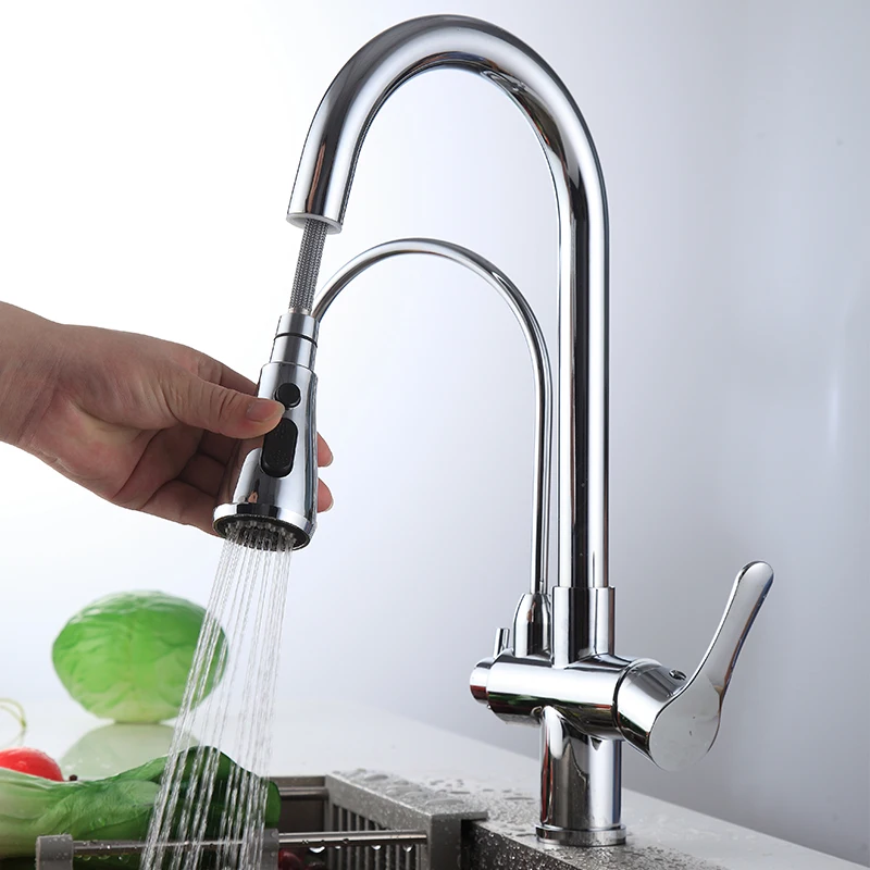 Deck Mounted Mixer Tap Cold and Hot Kitchen Sinks Taps sanitary ware kitchen faucet enlarge
