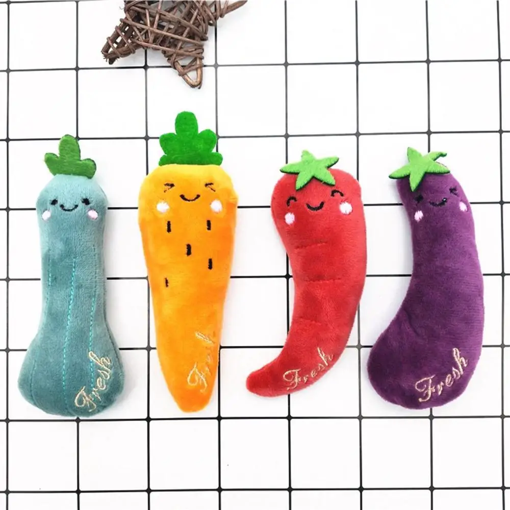 

Kitten Teething Vegetable Shaped Cute Indoor Funny Soft Plush Cat Mint Toys Chew Toy Catnip Pillows Teeth Bite Toys