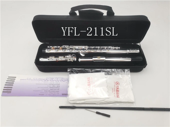 

Верхняя версия SL Профессиональный Cupronickel C Key 16 японская флейта посеребренные Музыкальные инструменты с чехлом и аксессуарами