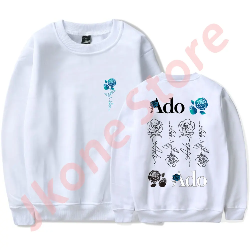 Толстовки с круглым вырезом Ado Blue Rose Wish World Tour Merch модные повседневные футболки