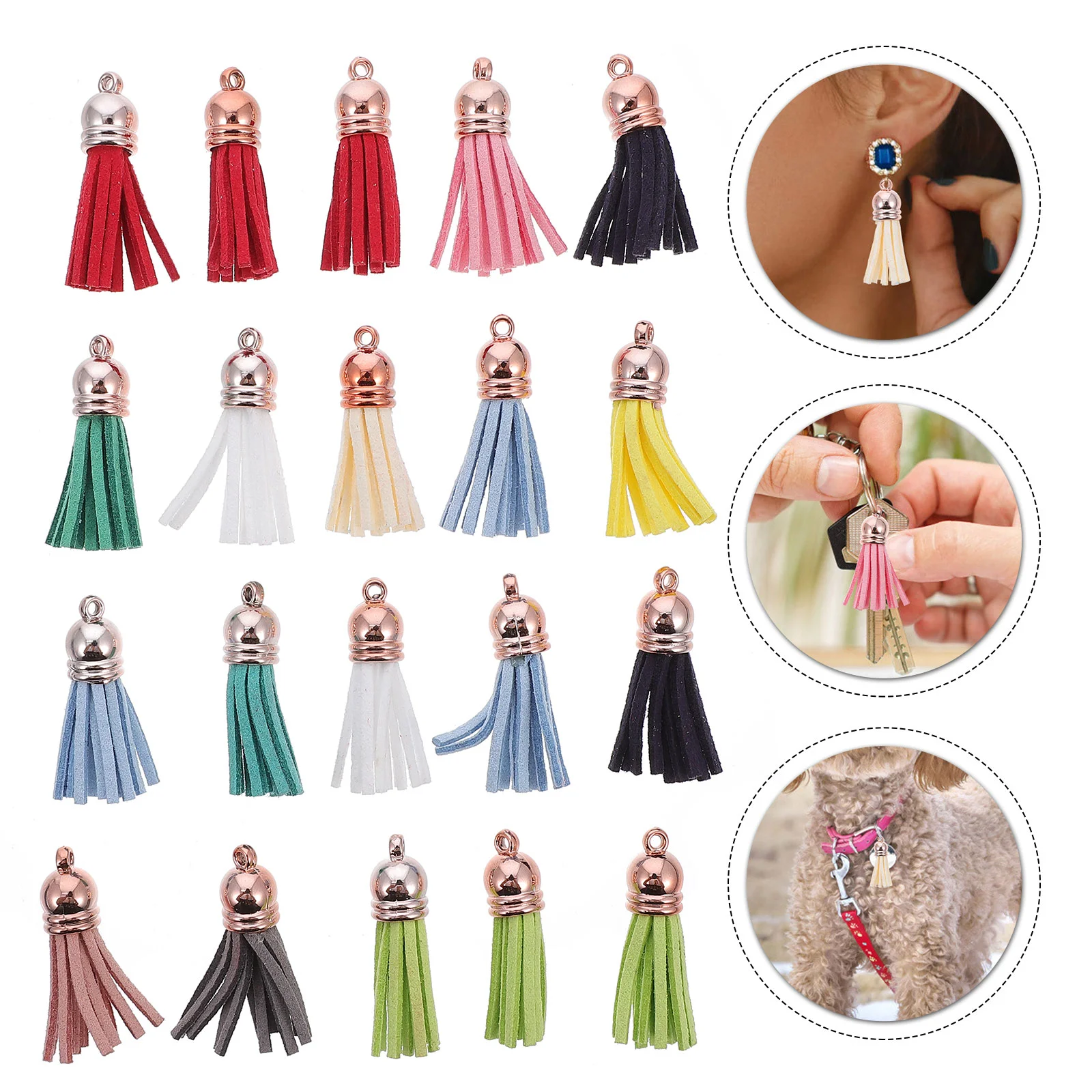 

20 Pcs Tassel Accessories Tiny Pendant Bag Pendants Key Chain Artificial Ornament