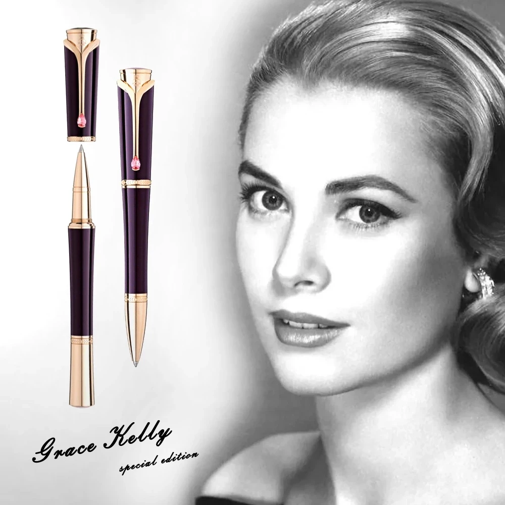 Шариковая ручка Grace Kelly темно-фиолетовая MB шариковая в форме слезы алмазный