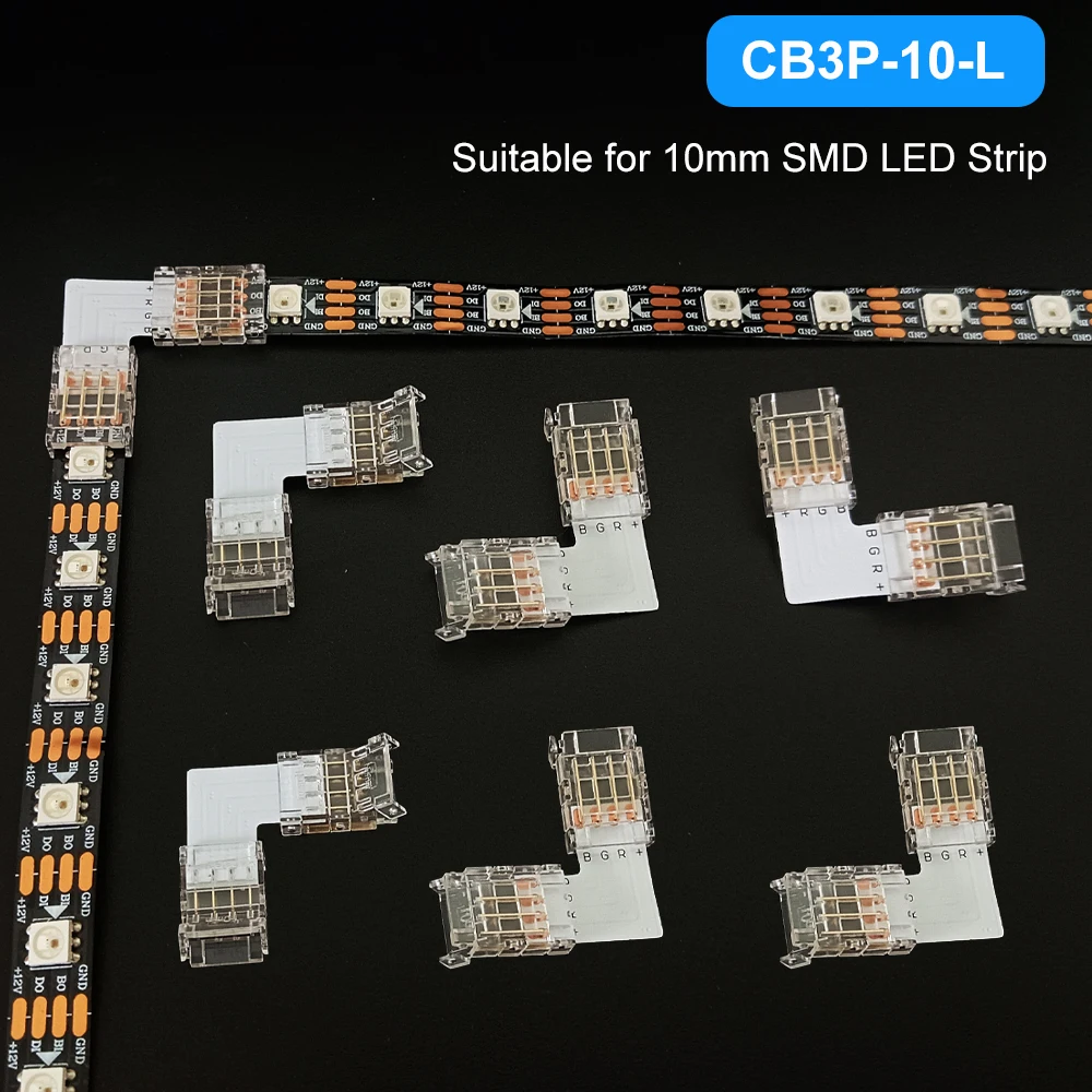 

FUNZENXIN Угловой разъем светодиодной ленты прозрачный 2Pin/3Pin/4Pin