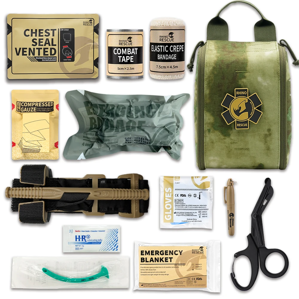 Rhino Rescue 002M IFAK Military  Molle Pouch First Aid Kit Survival Outdoor Emergency Medical  Bag Trauma Tactical Gear