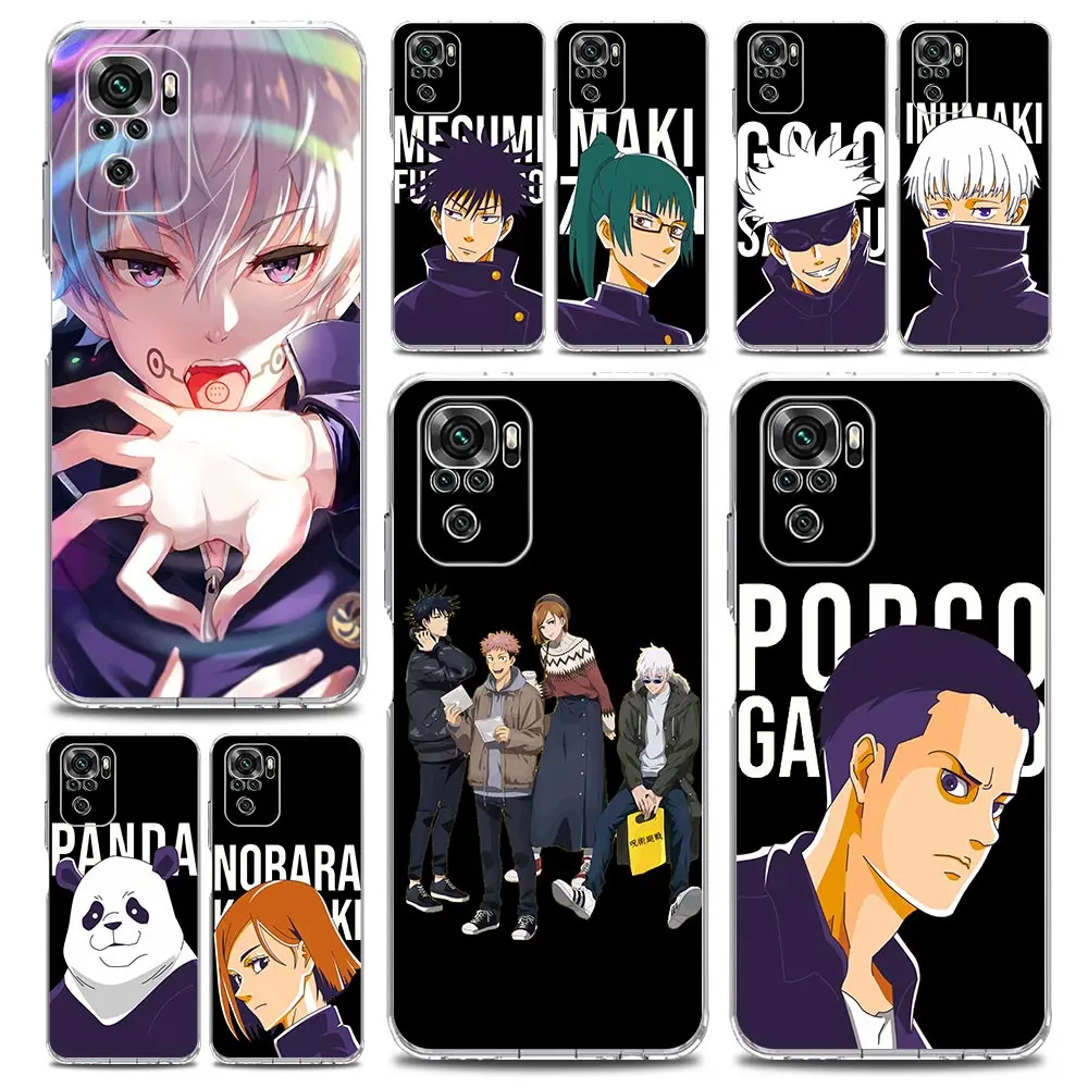 Прозрачный чехол для телефона Xiaomi Redmi Note 12, 11, 9S, 9, 8, 10 Pro +, 7, 8T, 9C, 9A, 8A, K40, игровой чехол, аниме Yuji Ltadori