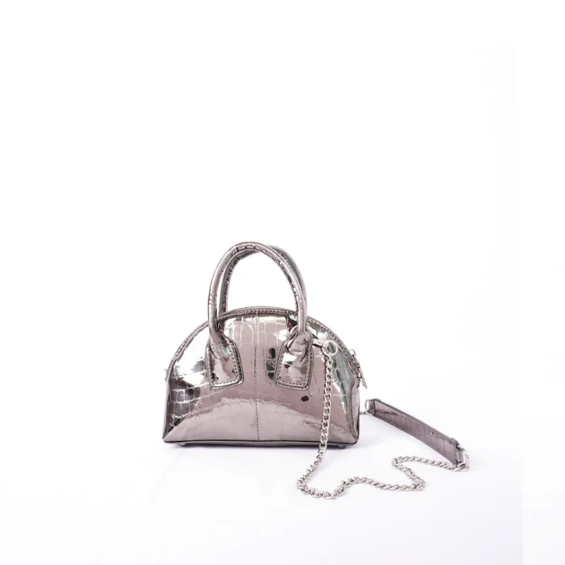 Gold Color Women's Messenger Bag Portable Ladies Small Square Shoulder Bags Fashion Crocodile Pattern Clutch Purse Tote Handbags