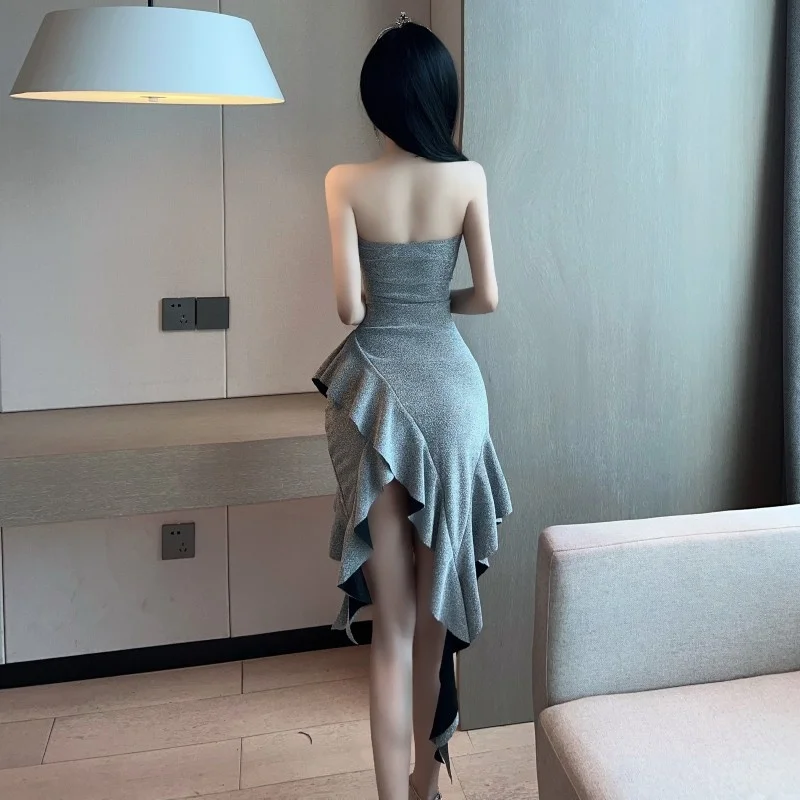 Элегантное нежное сексуальное соблазнительное платье с низким вырезом женское