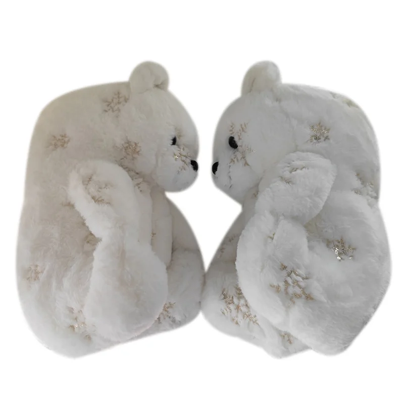 New Bear Slippers Bear Cotton Slippers Indoor Antiskid Home In Winter
