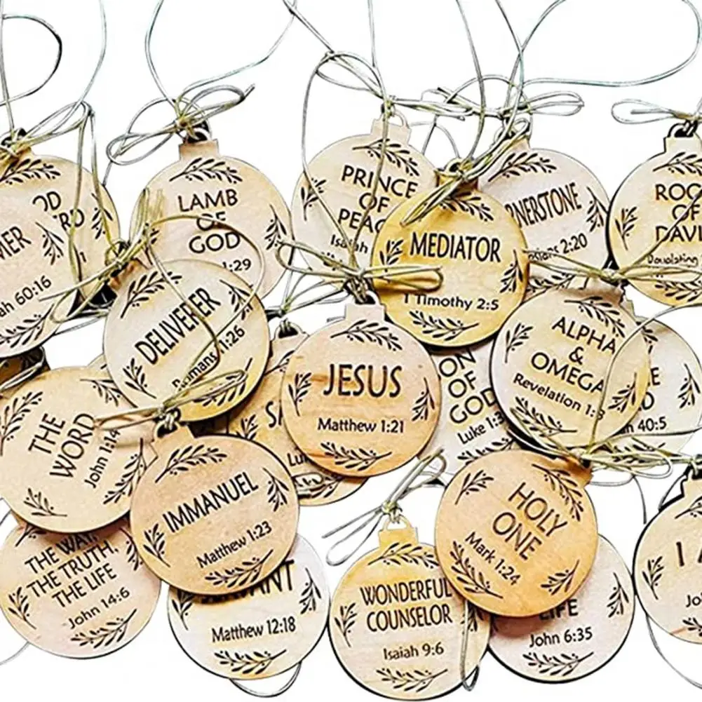 

12 шт./набор, деревянные украшения для ёлки