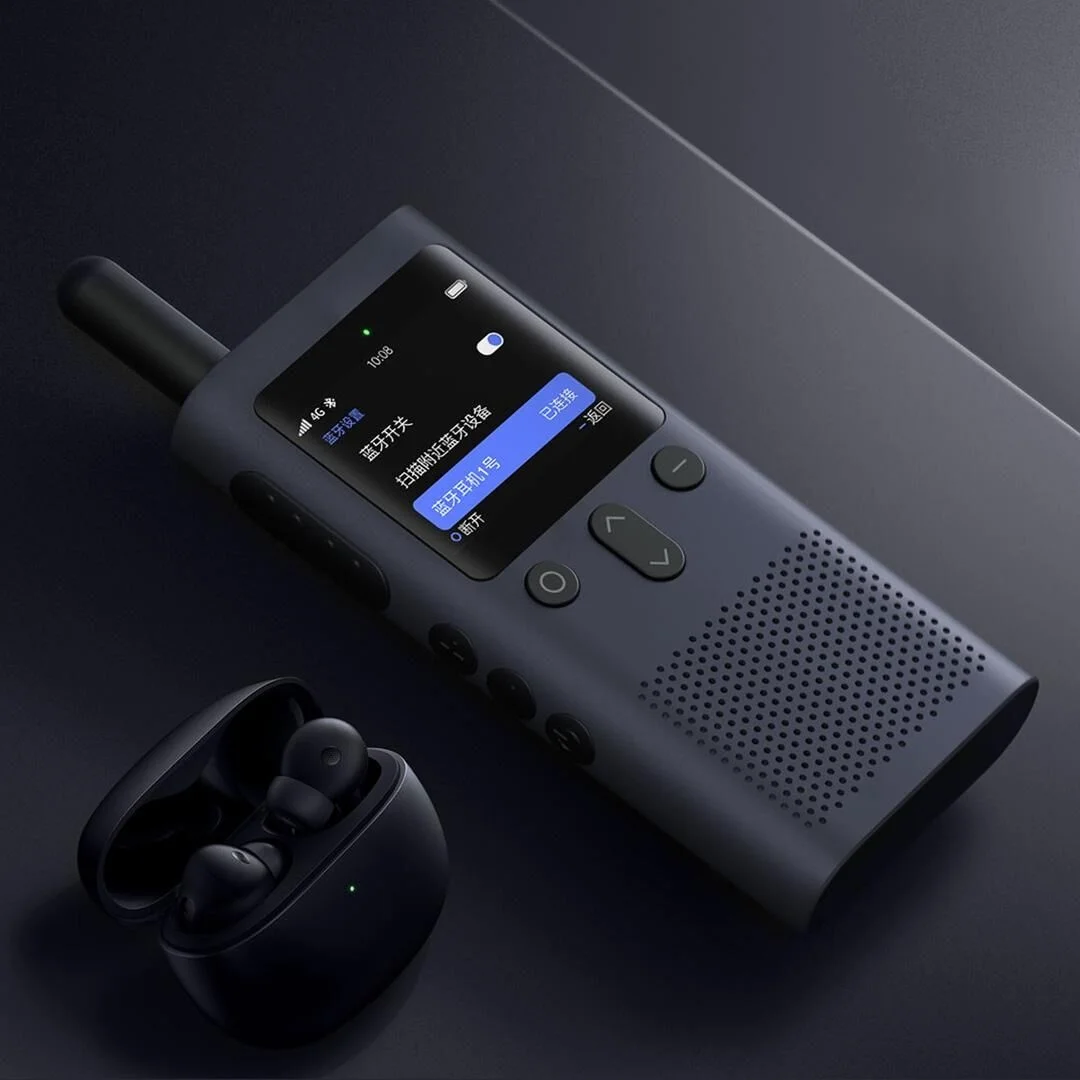 2022 new xiaomi mijia smart walkie 3 talkie with radio fm speaker standby smart phone app location share quick team conversation