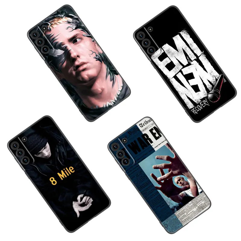 Hip Hop Rapper Eminem Phone Case For Samsung Galaxy S23 S22 S21 S20 Ultra FE S10E S10 Lite S9 S8 Plus S7 S6 Edge TPU Black Cover