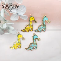 10pcs alloy drip oil charm herbivorous dinosaur earrings pendant diy handmade designer charm making keychain accessories