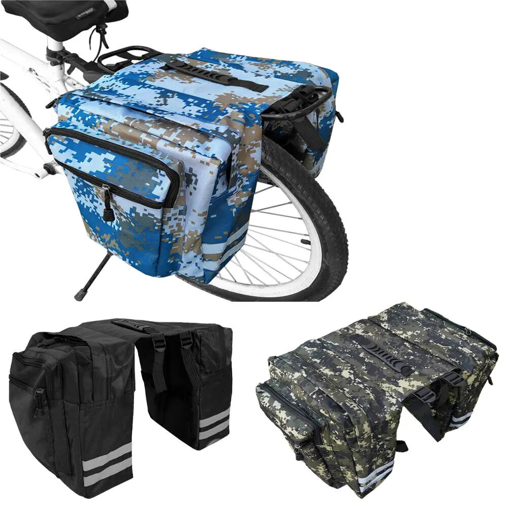 Cycling Double Side Rear Rack Bag Camo Trunk Bag Mountain Ro