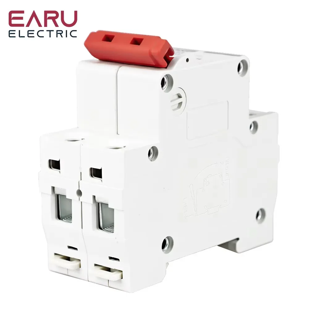 1P 2P DC 12V 24V 6A-63A MCB Battery Car Protector Positive And Negative Pole Protection Switch Isolator Min Circuit Breaker