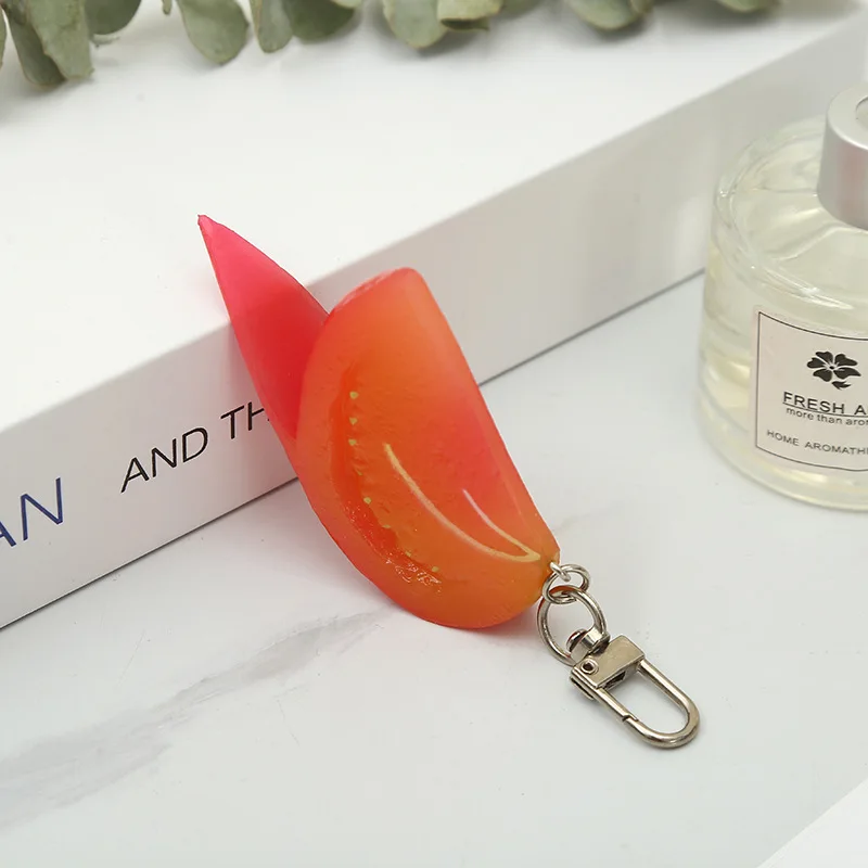 

Cute Tomato Key Chains, Silver Color, Women Jewelry Man Accessory Pendant Fashion Student Car
