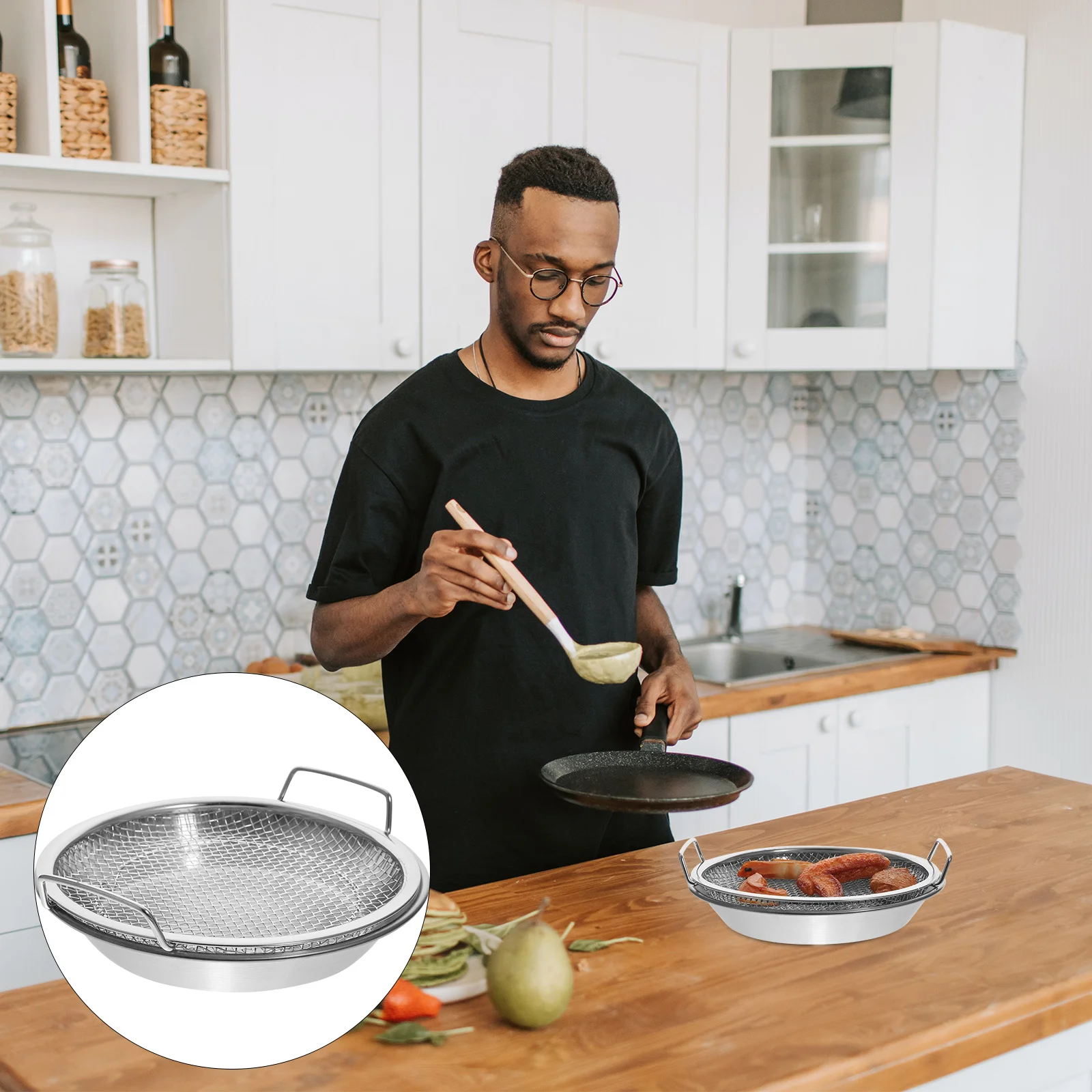 Поддон для слива семейный кухонный дуршлаг жаровня аэрофритюрница жареная