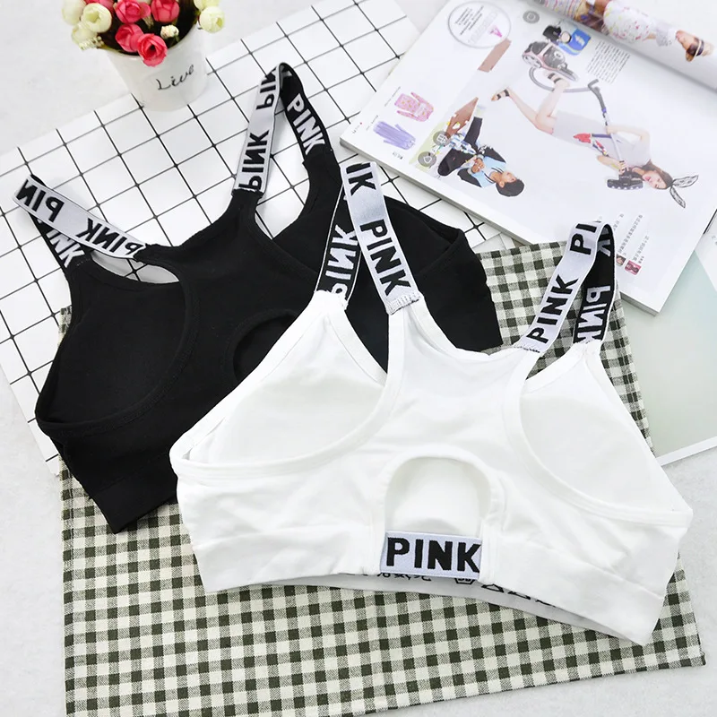 

2022 NEW Women Sport Fitness Top Letters Yoga Bra for Cup A-D Black White Running Yoga Gym Crop Top Women Push Up Sports Bras