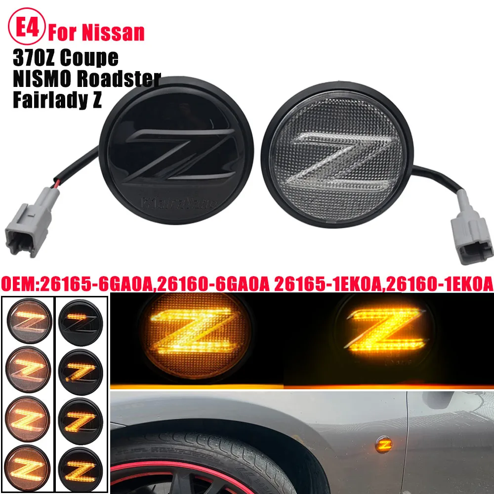 

LED Dynamic Z Logo Side Marker Light Signal Sequential Blinker Car Styling For Nissan Nismo 370Z 350Z Coupe Z34 Z33 2003-2020