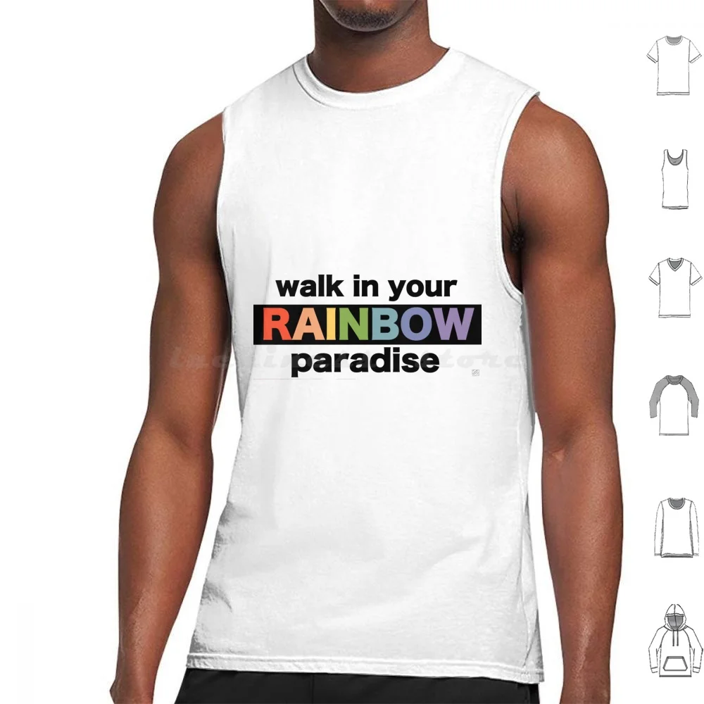 Топы на бретелях Rainbow Paradise с принтом из хлопка Adore You Eroda Fine Line Hs1 Pride
