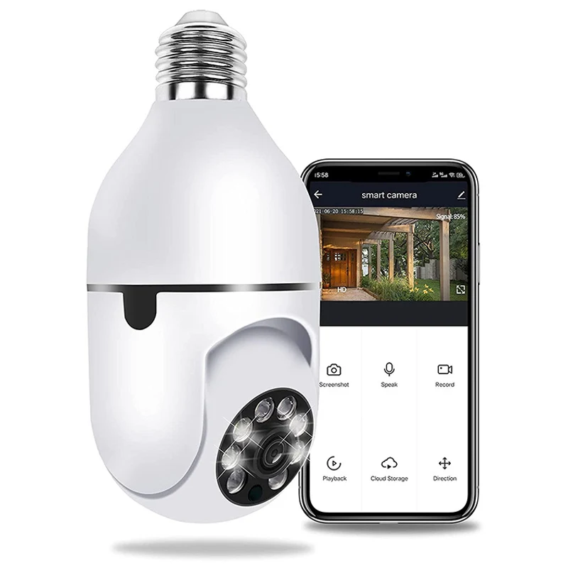 

360 градусов лампочка камеры мини безопасности Wifi CCTV E27 HD 1080P видео IP беспроводная камера