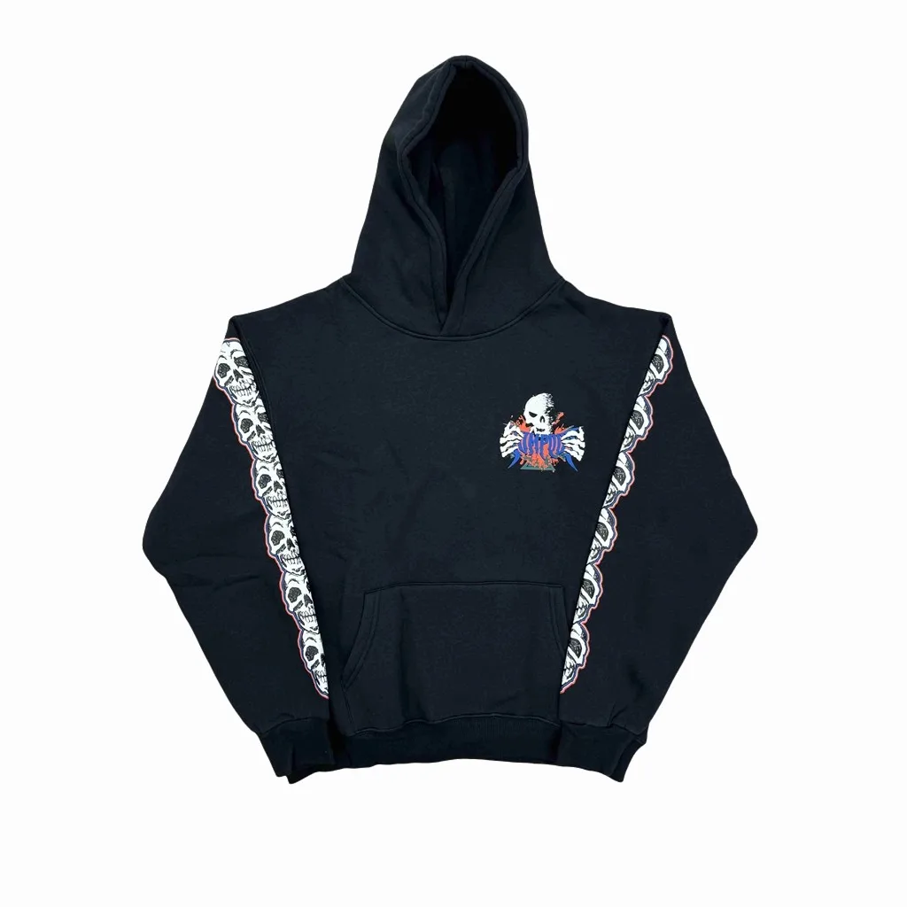 Фото Новый мужской пуловер с черепом OSAMASON JUMPOUT TOUR MERCH, толстовки с капюшоном, бархатный хлопок, плотный флис, США E68 №1