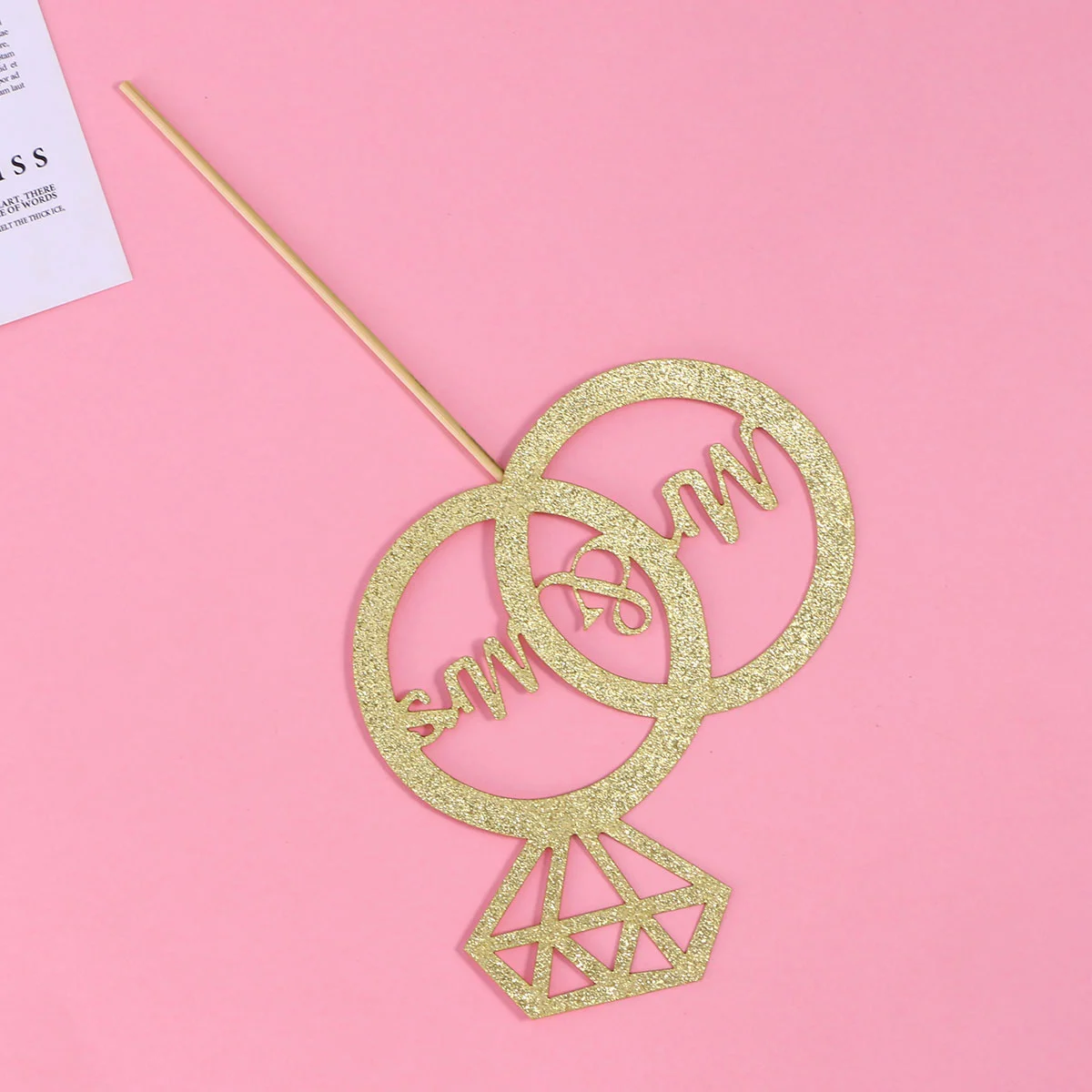 

1 pc Ring Toppers Wedding Cupcake Topper Glittering Cake Picks Cupcake Picks Dessert Toppers Valentines Cake Decoration