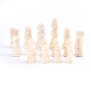 32 Pcs Wooden Chess Pieces Complete Chessmen International Word Chess Set Chess Piece Entertainment Accessories 4