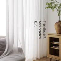 xtmyi white translucent tulle for bedroom thicken opaque curtains for living room privacy assured scratch resistant drapes