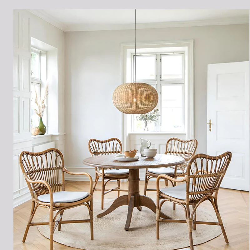 Подвесные светильники из ротанга в скандинавском стиле ручной работы люстры для