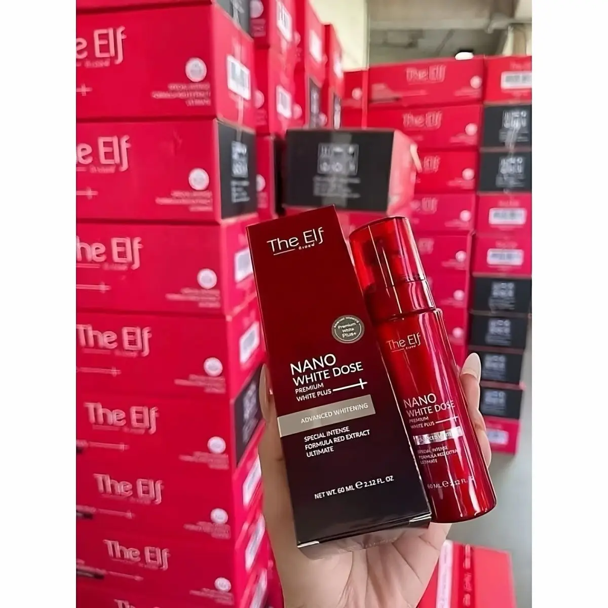 Фото 60 мл The Elf Nano White Dose Premium White Plus+ Advanced Whitening Special Intense Formula Red Extract Ultimate Whitening Care №5
