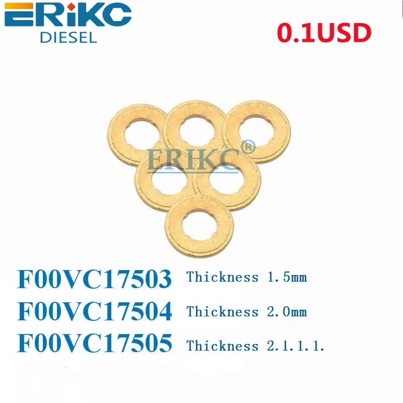 

ERIKC 4 шт./лот медная шайба F00VC17503 F00VC17504 F00VC17505 для NOZZLE F 00V C17 503 F 00V C17 504 F 00V C17 505