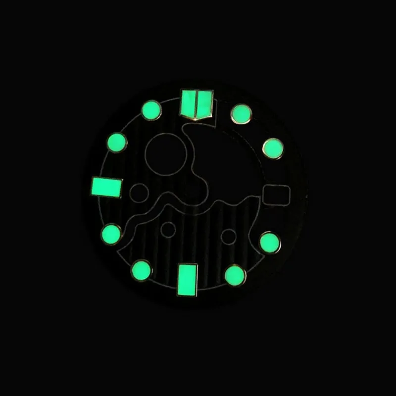 Mod Watch Accessories Grey Black Blue 28.5mm Green Luminous Hollow Watch Dial Fits for NH35 NH36 Movement Watch