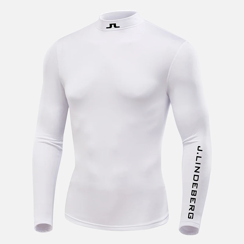 

JL fleece golf long sleeve warm T-shirt men's outdoor sweatshirt winter cold golf jersey men's top