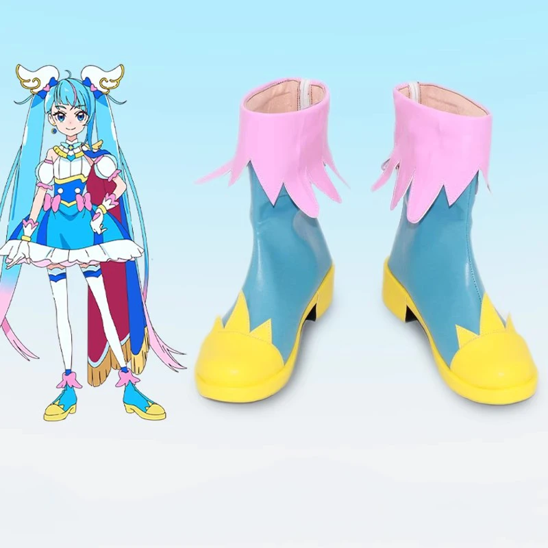 Хирогару Скай! Прелечение вспышки неба! Ботинки для косплея Pretty Cure Wing Sora Harewataru Sky