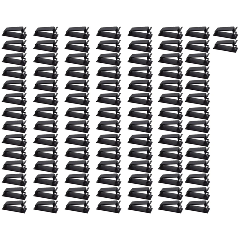 

100PCS Multipurpose Wall Drilling Snap on Desk Surface Fixed Self Adhesive Fasten Wire Organize Cable Management Clip