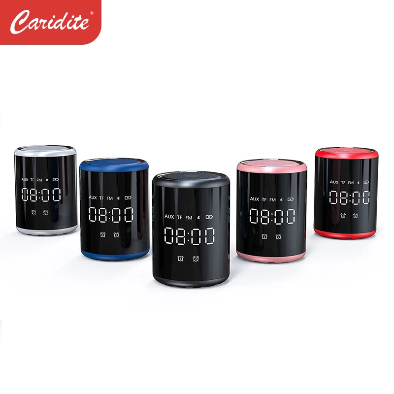 Портативная Bluetooth-Колонка Caridite A18 беспроводной динамик с часами и дисплеем