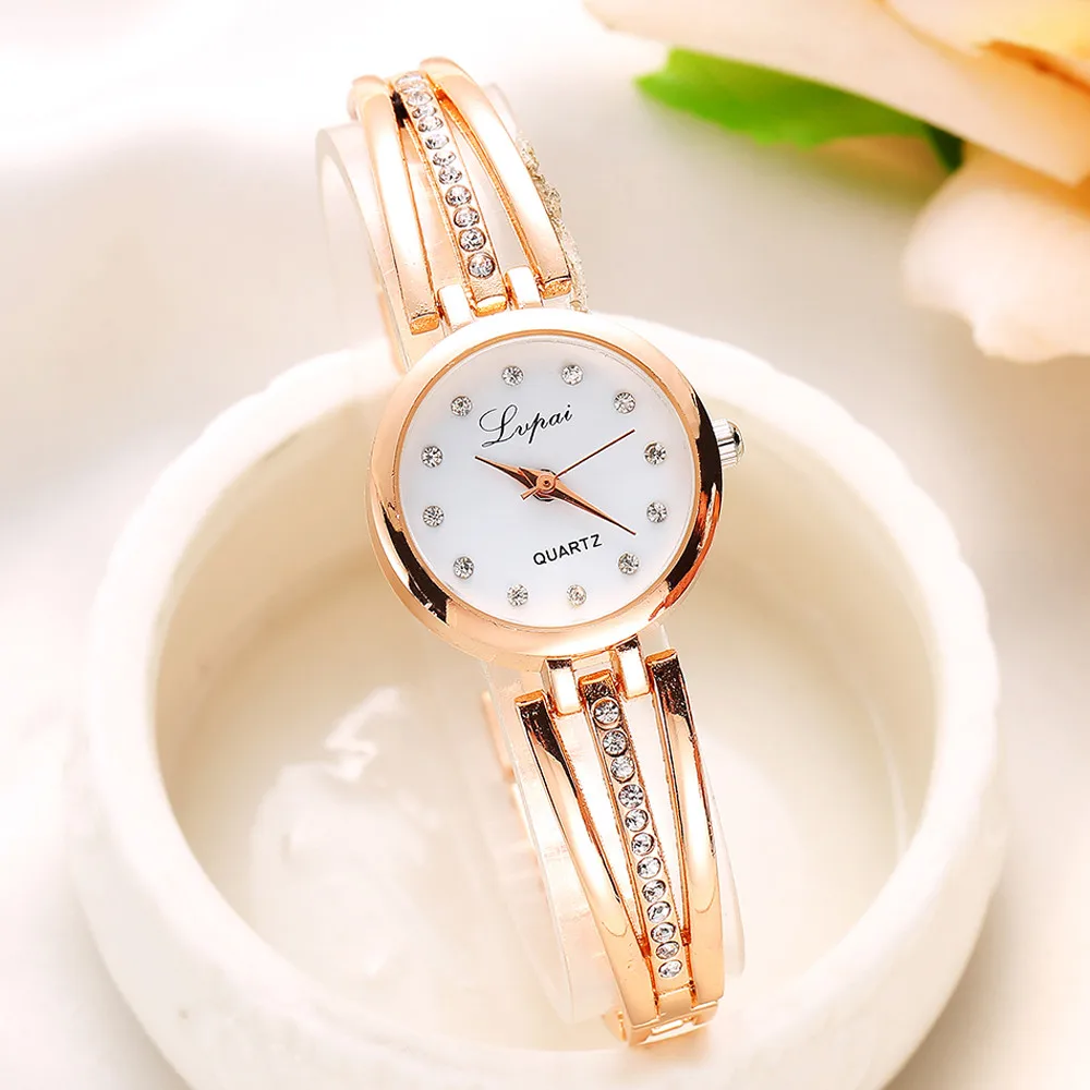 

Women Watches Fashion Ladies Unisex Stainless Steel Luxury Rhinestone Quartz WristWatches Relogio Feminino