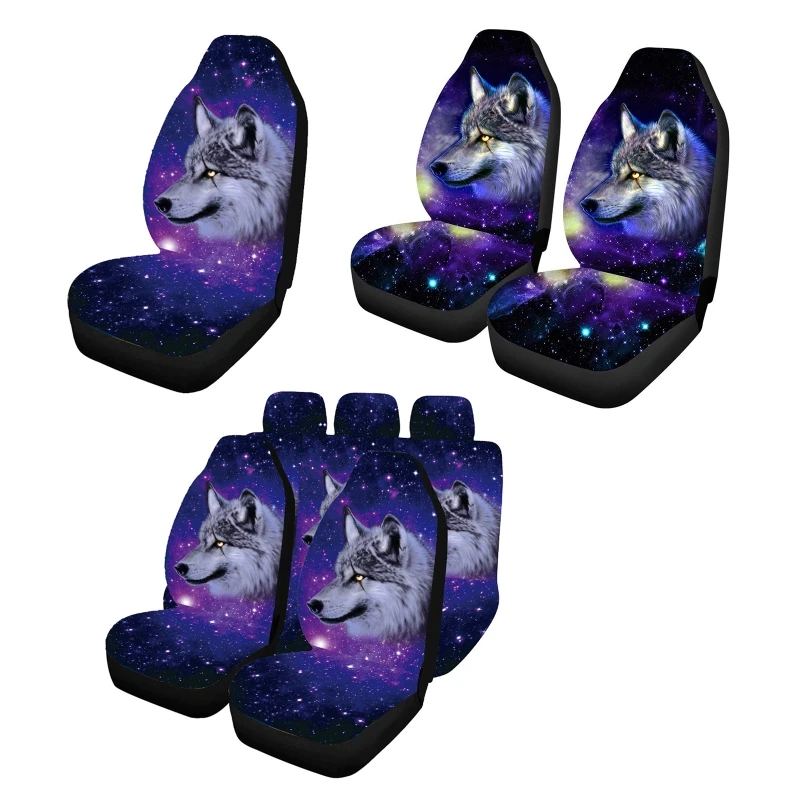 

Car Seat Cover Universal Animal Wolf Printing Protectors Gifts For Men Boys
